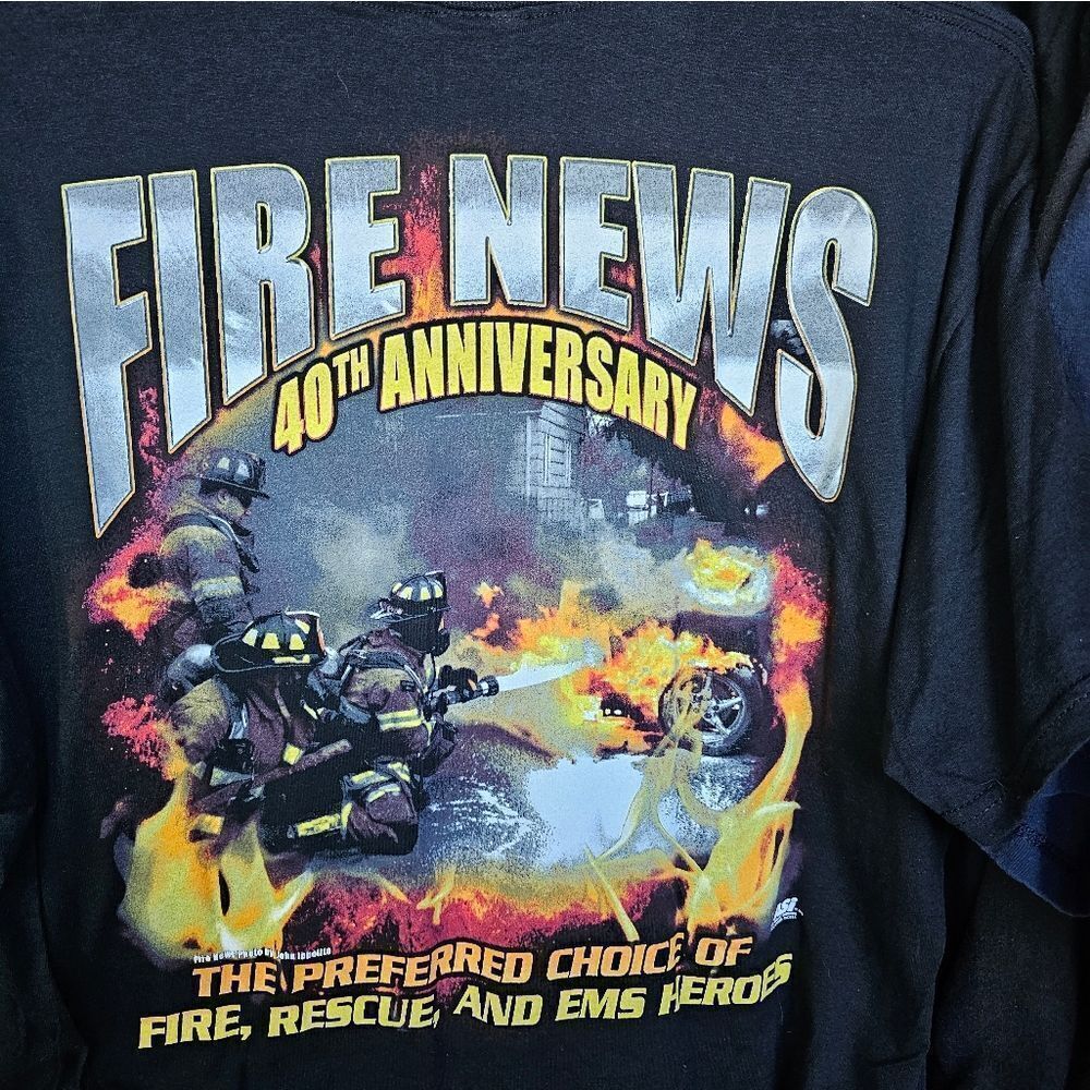 T-shirt men Gray size xl fire news. 111